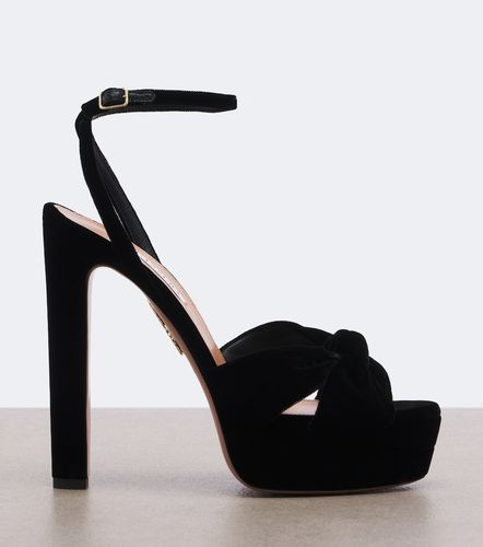 Escarpins Cupid à plateau en velours - Aquazzura - Modalova
