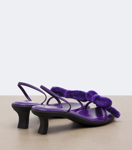 Sandales slingback Mimi en cuir et shearling - Loewe - Modalova