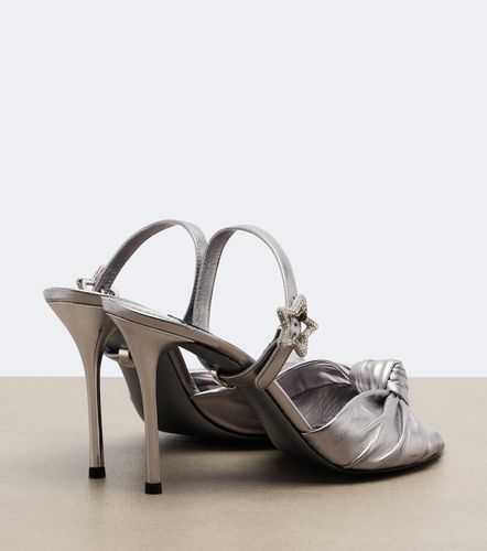 Mules en cuir métallisé à ornements - Dolce&Gabbana - Modalova