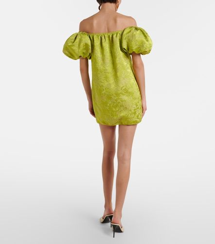 Robe en satin duchesse à broderie - Saint Laurent - Modalova