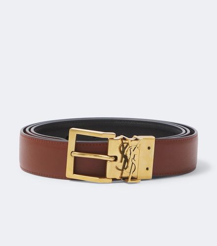 Ceinture Vadim réversible Cassandre en cuir - Saint Laurent - Modalova