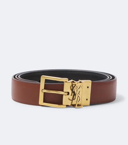 Ceinture Vadim réversible Cassandre en cuir - Saint Laurent - Modalova