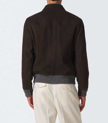Veste blouson en cuir et cachemire - Brunello Cucinelli - Modalova