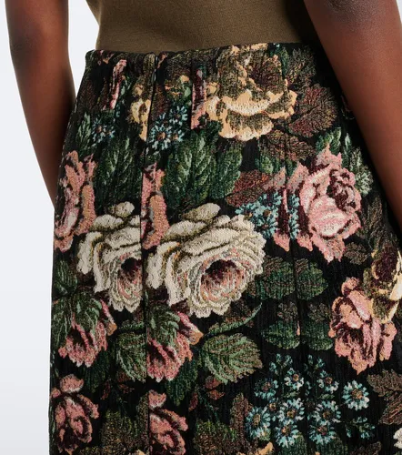 Jupe midi en jacquard à fleurs - Dries Van Noten - Modalova