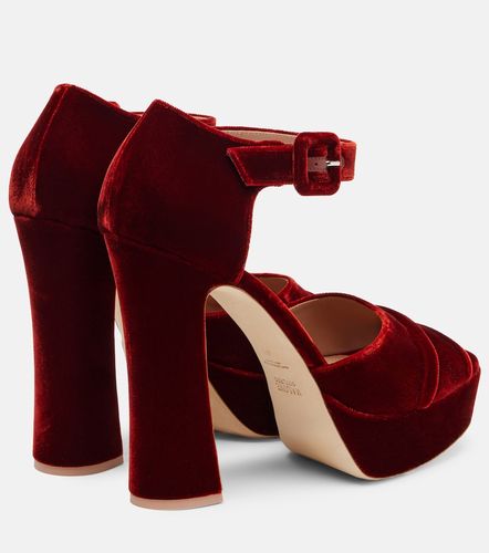 Sandales Yuri à plateau en velours - Malone Souliers - Modalova
