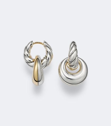 Boucles d'oreilles Sculpted Cable en argent sterling et or 14 ct - David Yurman - Modalova