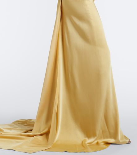 Robe longue corset en satin - Marmar Halim - Modalova