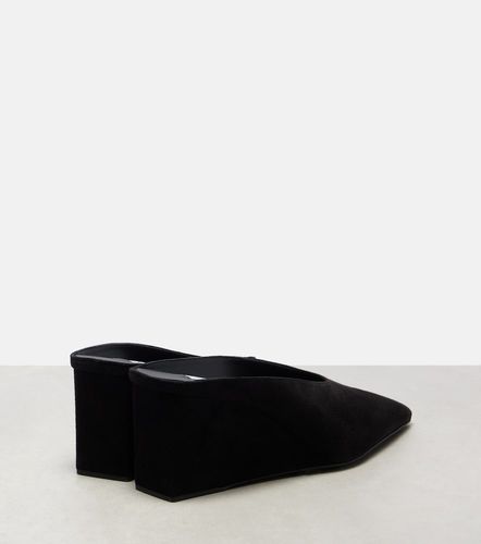Alaïa Mules compensées Cube 75 en daim - Alaia - Modalova