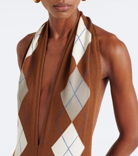 Body en laine vierge à motif argyle - Mugler - Modalova
