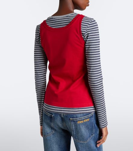 Ensemble t-shirt et débardeur en coton - Miu Miu - Modalova