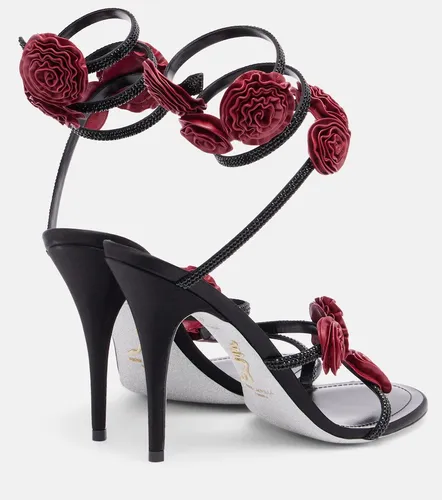 Sandales Cleo en satin à appliqués floraux - Rene Caovilla - Modalova