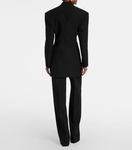 Pantalon droit en laine vierge à plis - Saint Laurent - Modalova