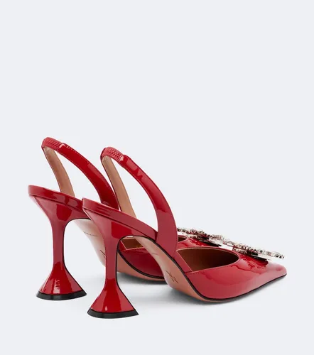 Escarpins slingback Begum en cuir verni - Amina Muaddi - Modalova