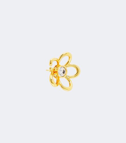 Boucles d'oreilles à fleurs et cristaux - Oscar de la Renta - Modalova