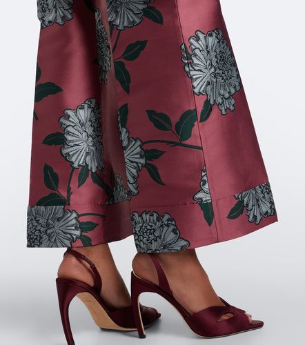 Pantalon droit Hendrix en satin à fleurs - La DoubleJ - Modalova