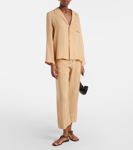 Chemise rayée en soie - Saint Laurent - Modalova