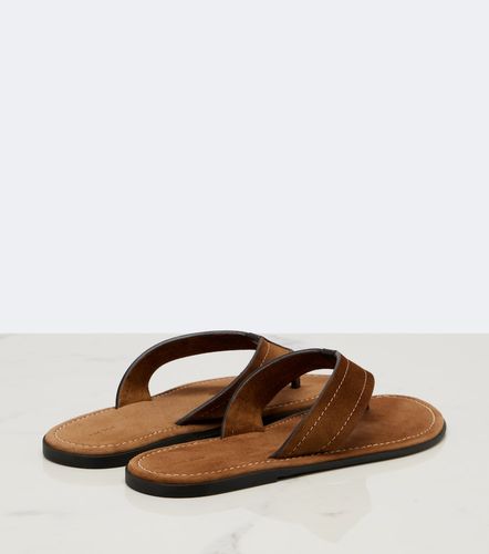 Tongs Beach en daim à finitions en cuir - The Row - Modalova