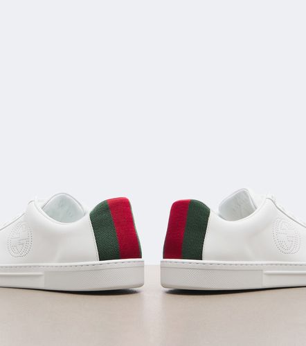 Baskets Ace Web Stripe en cuir - Gucci - Modalova