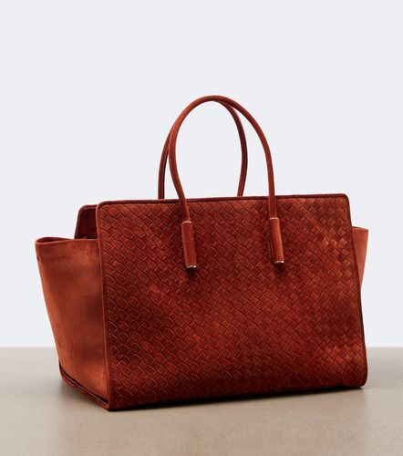Cabas Barbara Large en daim Intrecciato - Bottega Veneta - Modalova