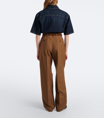 Pantalon droit en laine vierge - Prada - Modalova