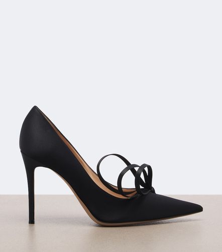 Escarpins en satin à nœud - Gianvito Rossi - Modalova