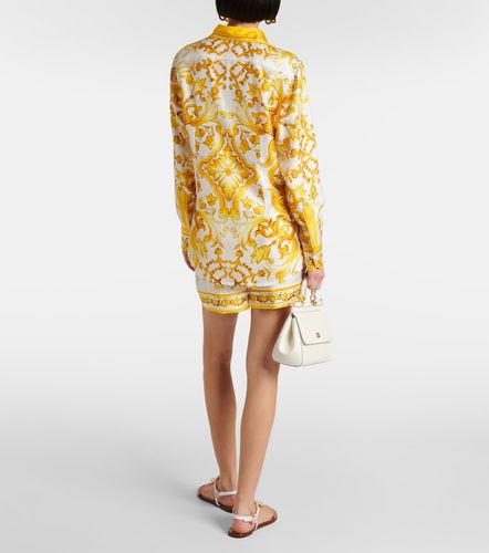 Chemise Majolica en sergé de soie - Dolce&Gabbana - Modalova