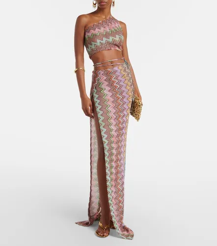 Jupe portefeuille Zigzag en lamé - Missoni - Modalova
