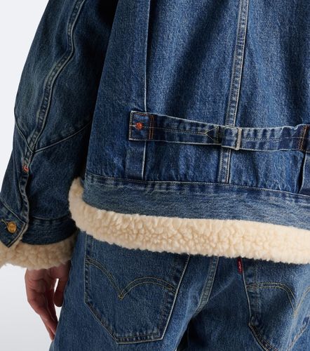 Sacai Veste en denim et cuir - Sacai - Modalova
