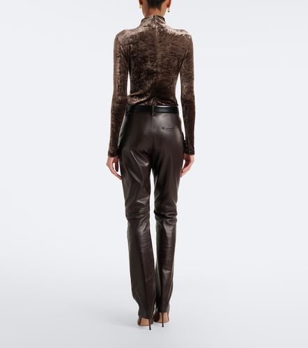 Pantalon slim en cuir - Ralph Lauren Collection - Modalova