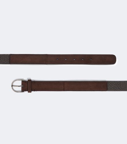 Ceinture en cuir et daim - Giorgio Armani - Modalova