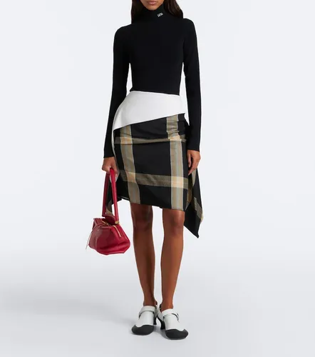 Jupe midi asymétrique à carreaux - Loewe - Modalova