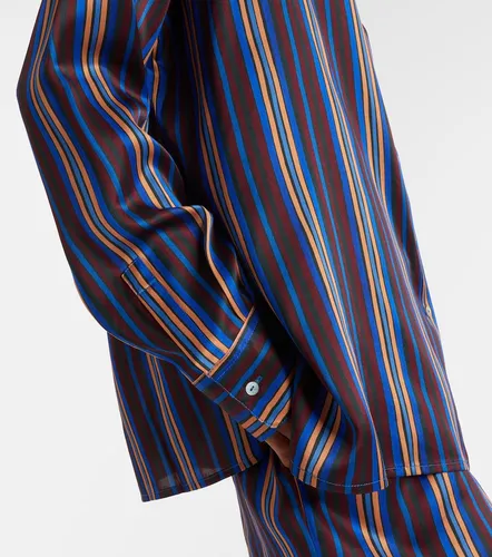 Chemise de pyjama Maya rayée en soie - Asceno - Modalova