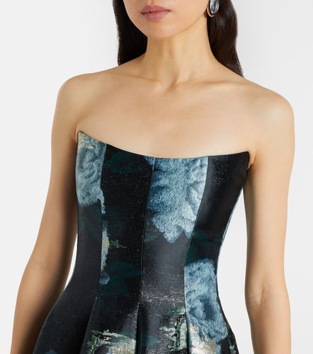 Robe longue Laila en brocart à fleurs - Markarian - Modalova
