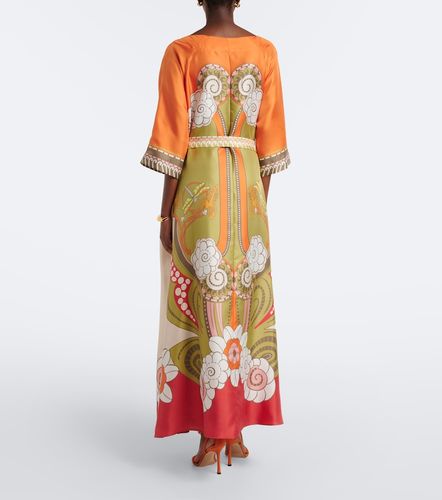 Robe longue Muumuu en sergé de soie à imprimé - La DoubleJ - Modalova