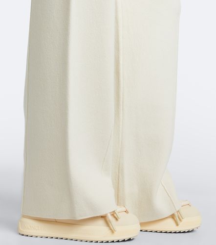 Pantalon ample en laine, coton et cachemire mélangés - Moncler - Modalova