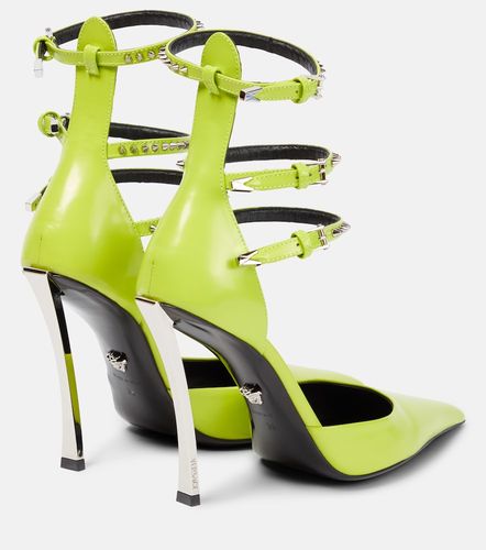 Escarpins Pin-Point en cuir à ornements - Versace - Modalova