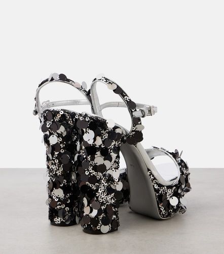 Sandales en cuir synthétique à sequins - Dolce&Gabbana - Modalova