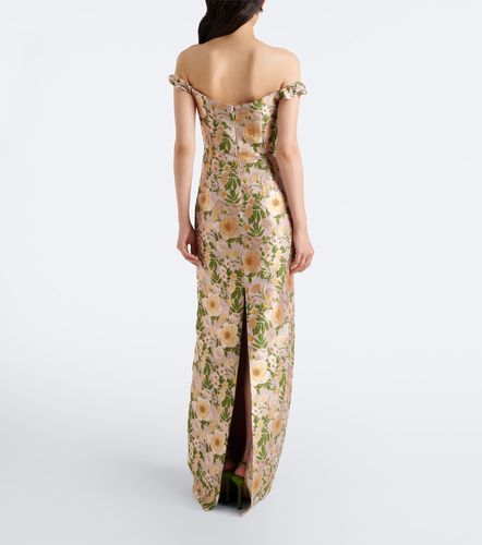 Robe longue en brocart à fleurs - Markarian - Modalova