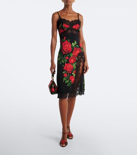 Robe nuisette en soie et coton mélangés - Dolce&Gabbana - Modalova