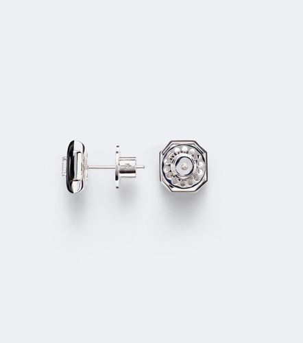 Boucles d’oreilles Oui en or blanc 18ct, émail noir et diamants - Nikos Koulis - Modalova