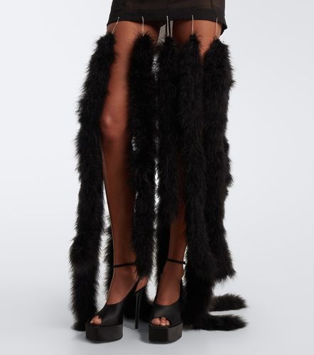 The Attico Robe longue à plumes - The Attico - Modalova