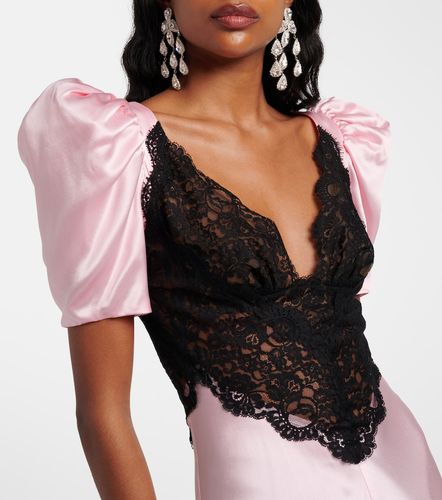 Robe de cocktail en soie et dentelle - Rodarte - Modalova