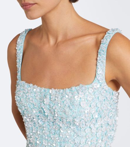Là Fuori Robe en soie à fleurs et sequins - La Fuori - Modalova