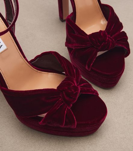 Sandales Cupid à plateau en velours - Aquazzura - Modalova