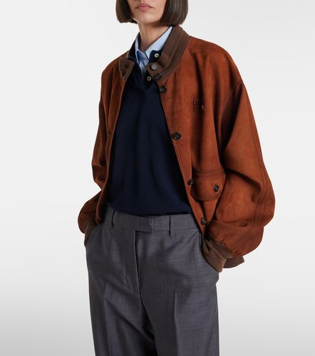 Miu Miu Veste bomber en daim - Miu Miu - Modalova