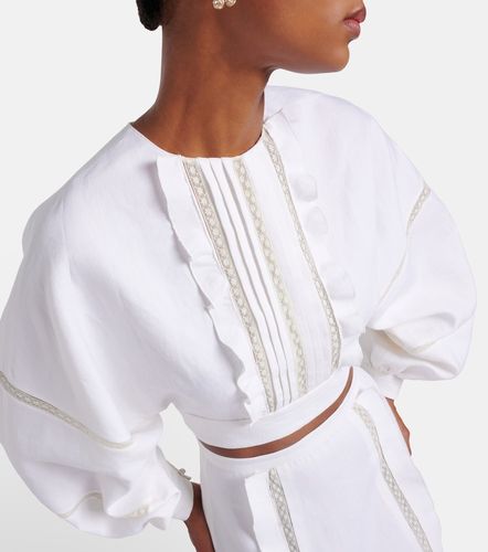 Blouse en lin à dentelle - Valentino Garavani - Modalova