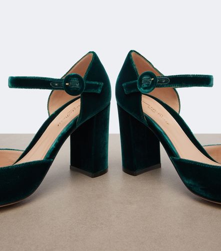 Escarpins en velours à motif léopard - Gianvito Rossi - Modalova