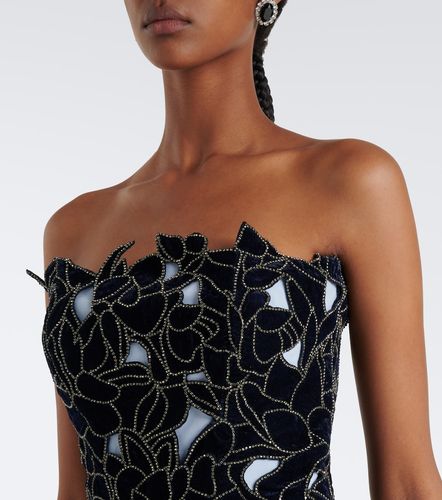Robe longue Alessi en tulle à ornements - Costarellos - Modalova
