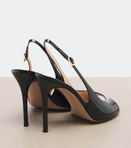 Sandales slingback en cuir verni - Gianvito Rossi - Modalova