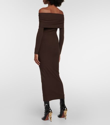 Alaïa Robe midi à encolure bardot - Alaia - Modalova